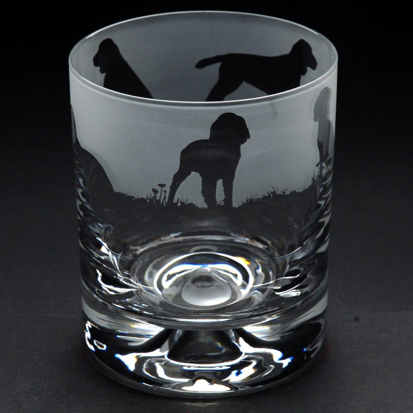 Springer Spaniel Dog Whiskey Tumbler Glass - Hand Etched/Engraved Gift