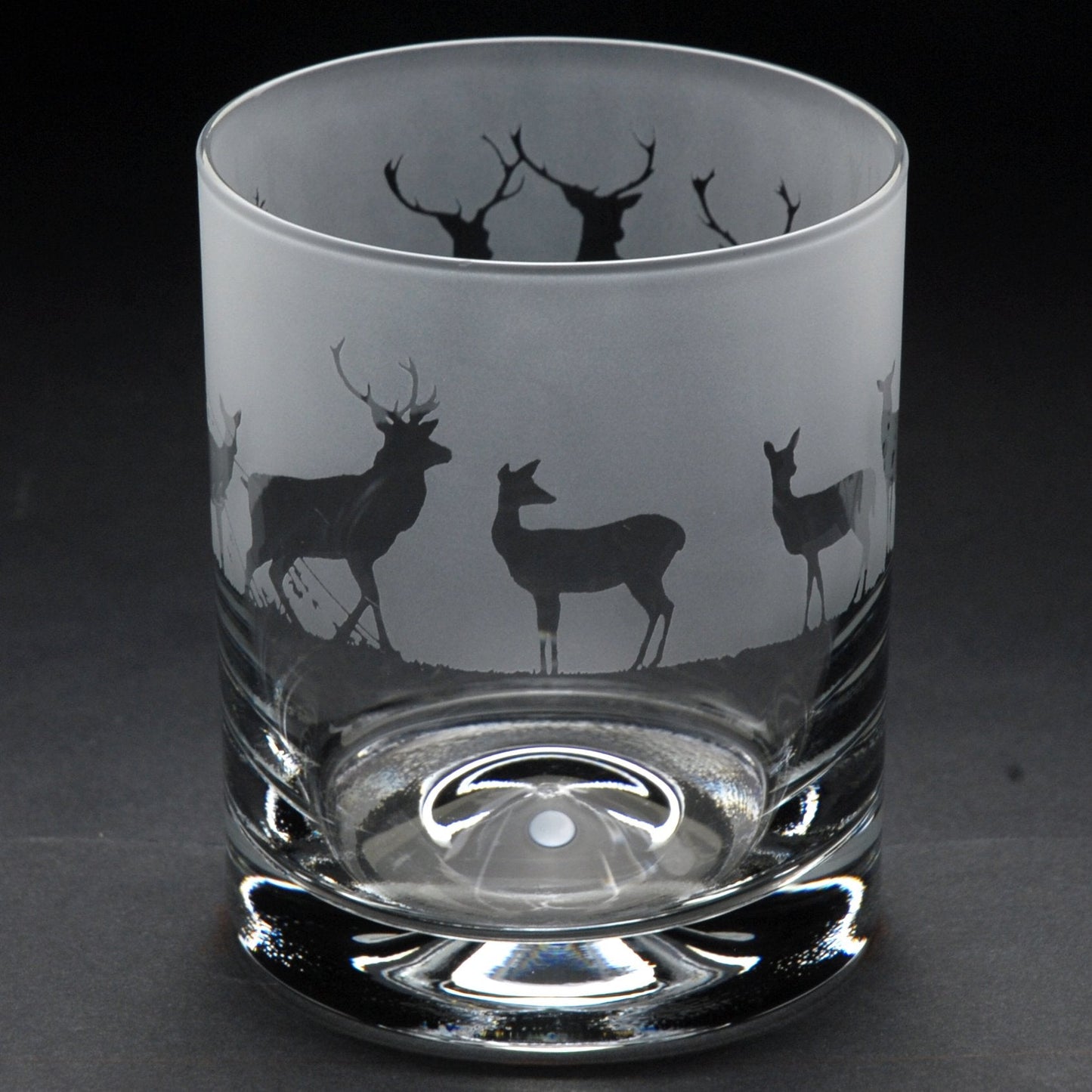 Stag Whiskey Tumbler Glass - Hand Etched/Engraved Gift