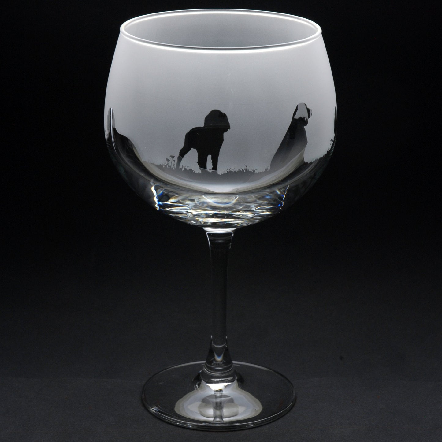 Springer Spaniel Dog Gin Cocktail Glass - Hand Etched/Engraved Gift