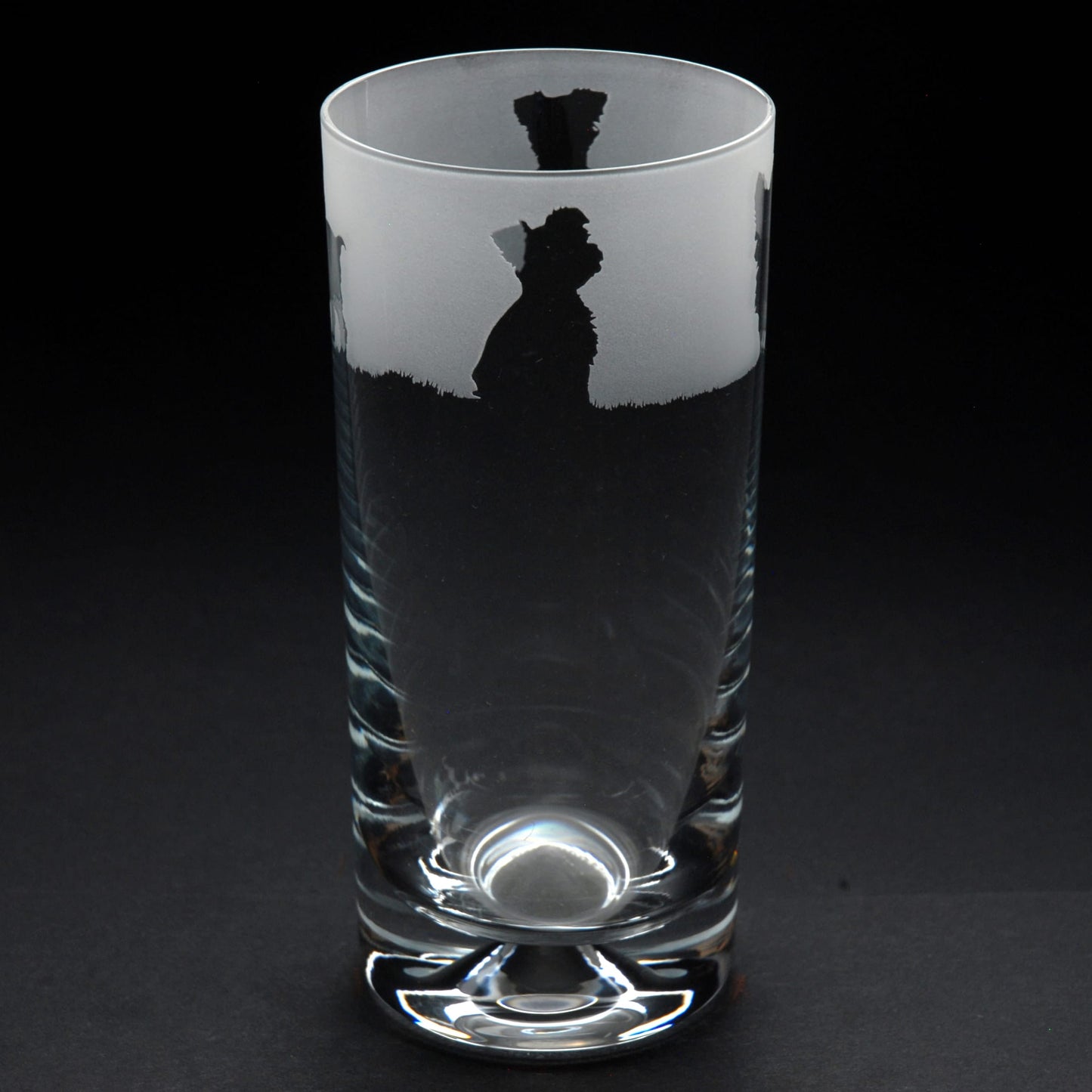 Yorkie Dog Highball Glass - Hand Etched/Engraved Gift