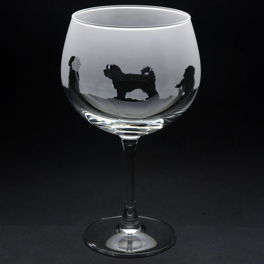 Maltese Dog Gin Cocktail Glass - Hand Etched/Engraved Gift