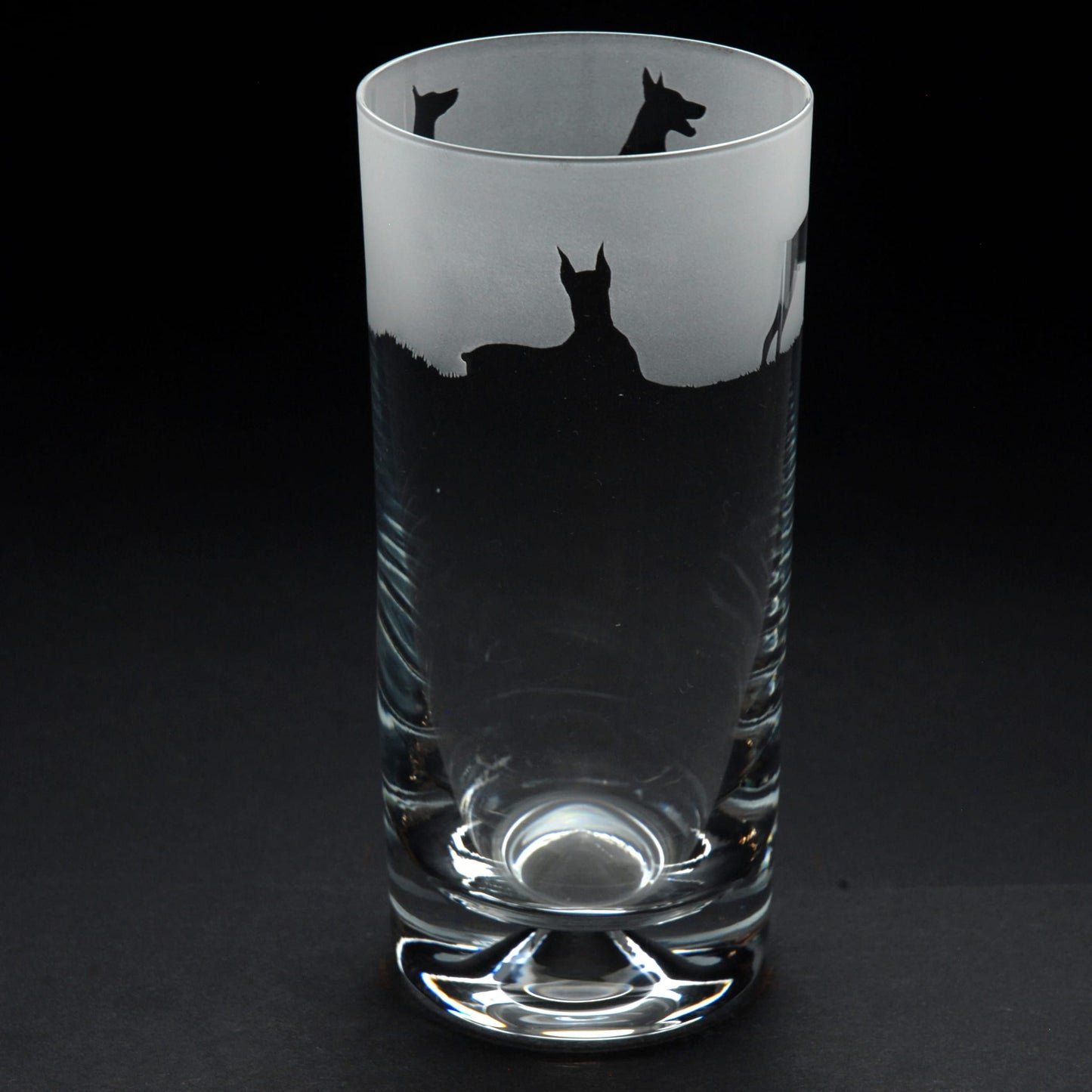 Dobermann Dog Highball Glass - Hand Etched/Engraved Gift