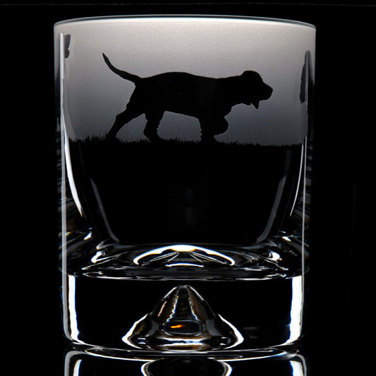 Cocker Spaniel Dog Whiskey Tumbler Glass - Hand Etched/Engraved Gift