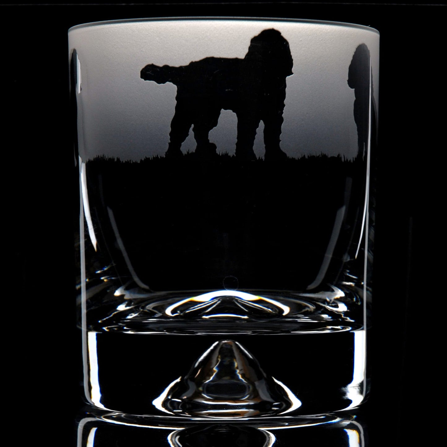 Cockapoo Dog Whiskey Tumbler Glass - Hand Etched/Engraved Gift