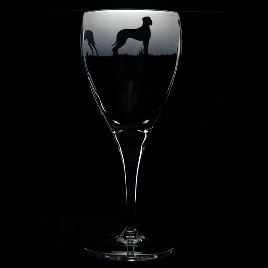 Great Dane Dog Crystal Wine Glass - Hand Etched/Engraved Gift