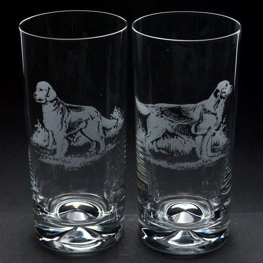 Golden Retriever Dog Highball Glass - Hand Etched/Engraved Gift