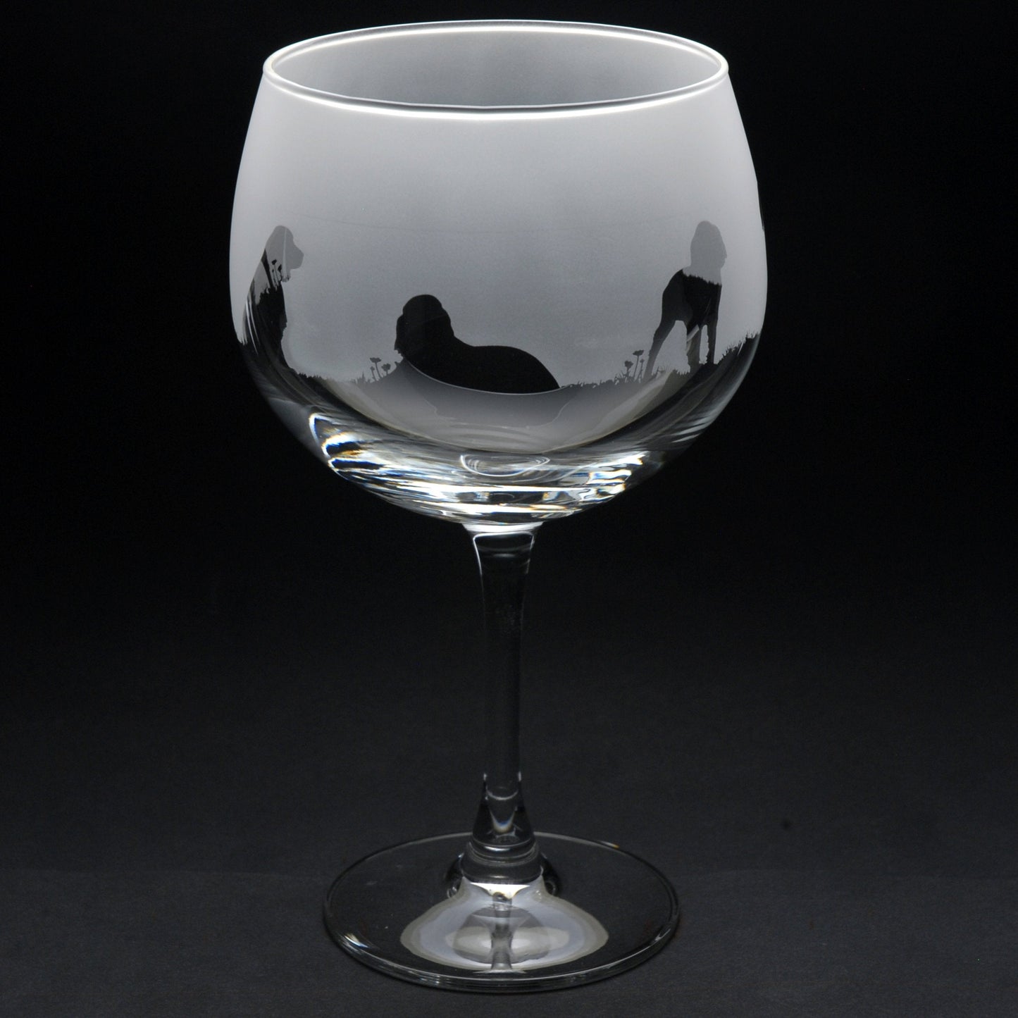 Springer Spaniel Dog Gin Cocktail Glass - Hand Etched/Engraved Gift