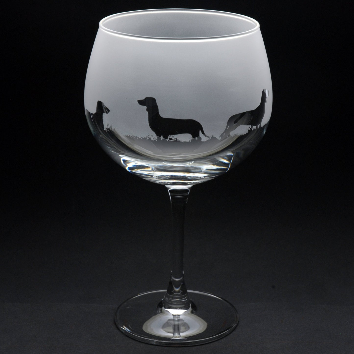 Dachshund Dog Gin Cocktail Glass - Hand Etched/Engraved Gift