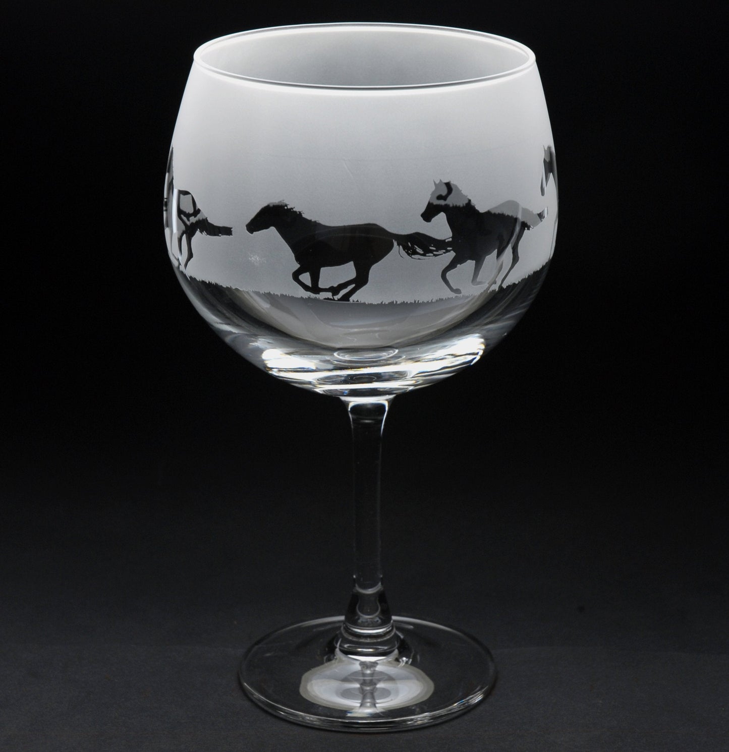 Galloping Horse Gin Cocktail Glass - Hand Etched/Engraved Gift