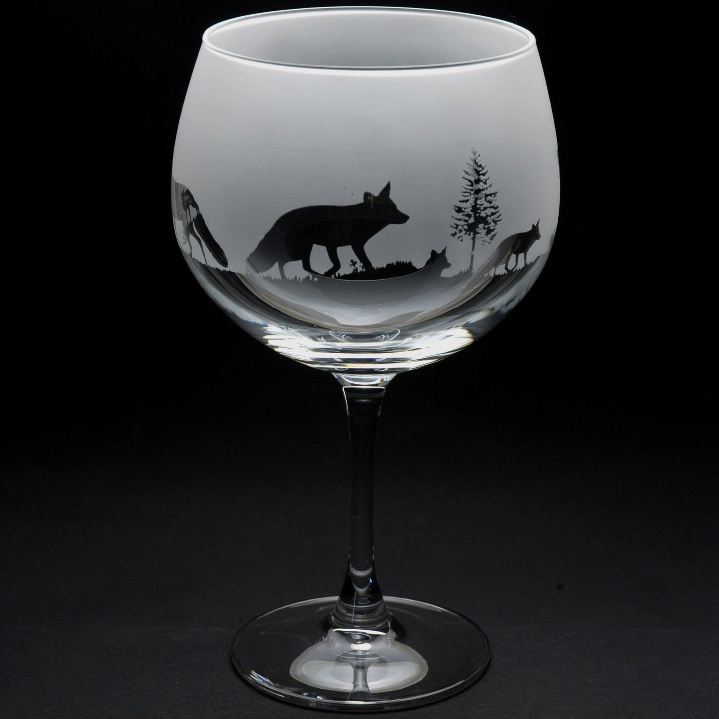 Fox Gin Cocktail Glass - Hand Etched/Engraved Gift