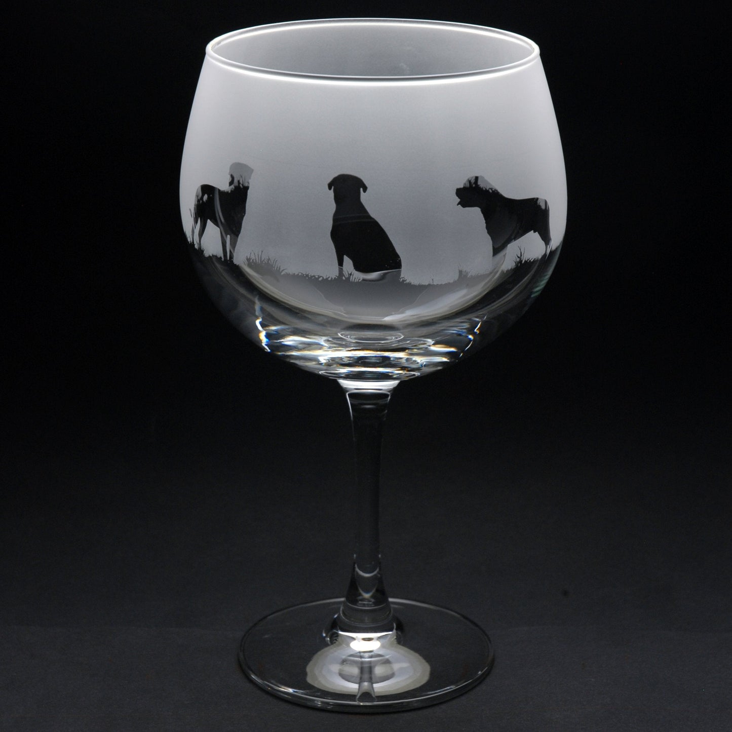 Rottweiler Dog Gin Cocktail Glass - Hand Etched/Engraved Gift