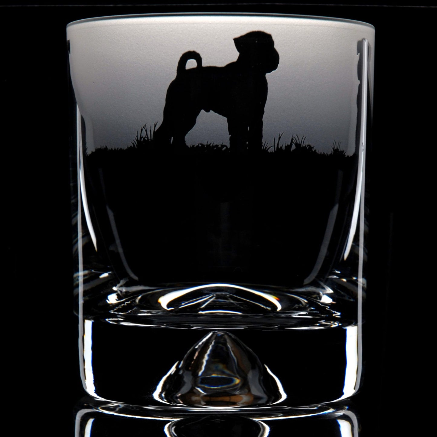 Schnauzer Dog Whiskey Tumbler Glass - Hand Etched/Engraved Gift