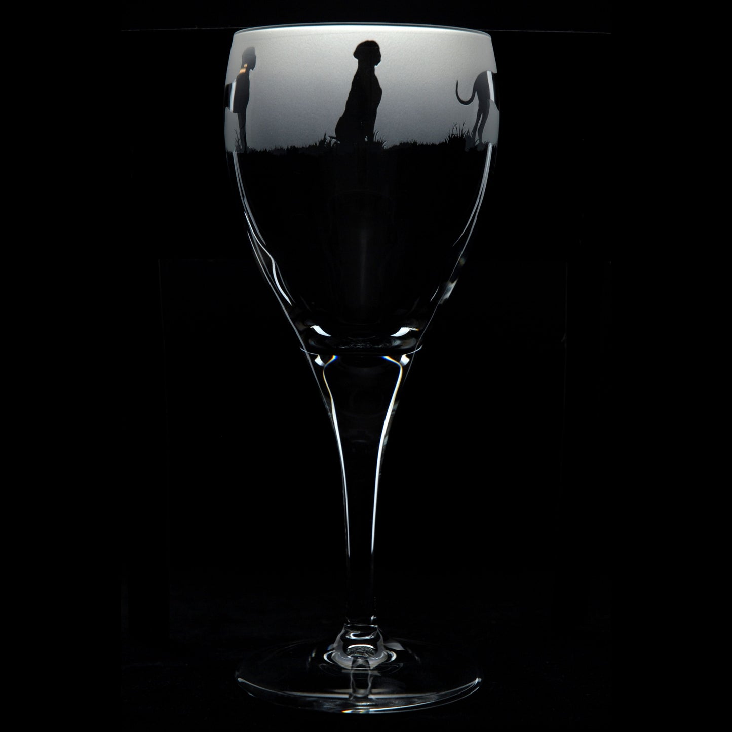 Great Dane Dog Crystal Wine Glass - Hand Etched/Engraved Gift