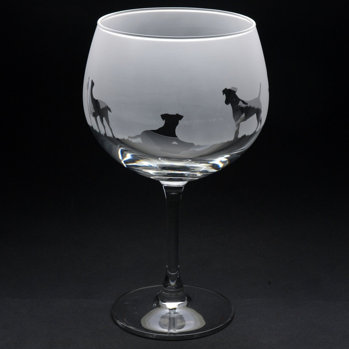 Jack Russell Dog Gin Cocktail Glass - Hand Etched/Engraved Gift