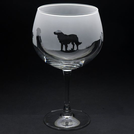 Golden Retriever Dog Gin Cocktail Glass - Hand Etched/Engraved Gift