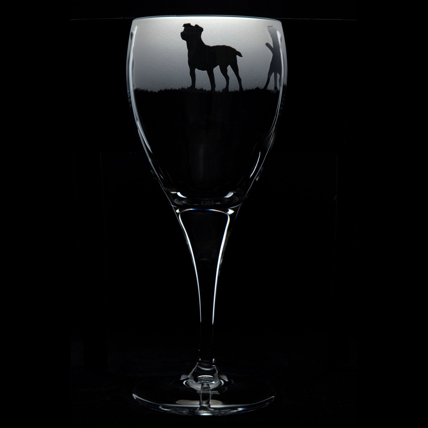 Jack Russell Dog Crystal Wine Glass - Hand Etched/Engraved Gift