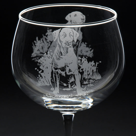 Labrador Dog Gin Cocktail Glass - Hand Etched/Engraved Gift