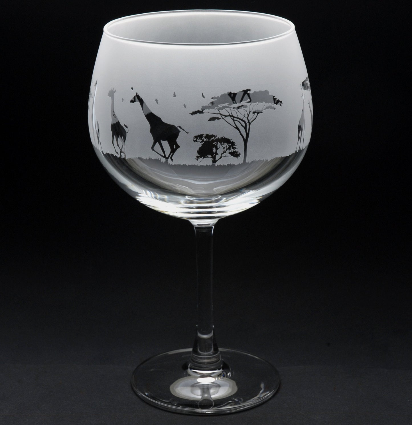 Giraffe Gin Cocktail Glass - Hand Etched/Engraved Gift