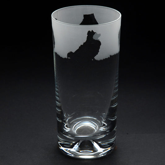Pomeranian Dog Highball Glass - Hand Etched/Engraved Gift