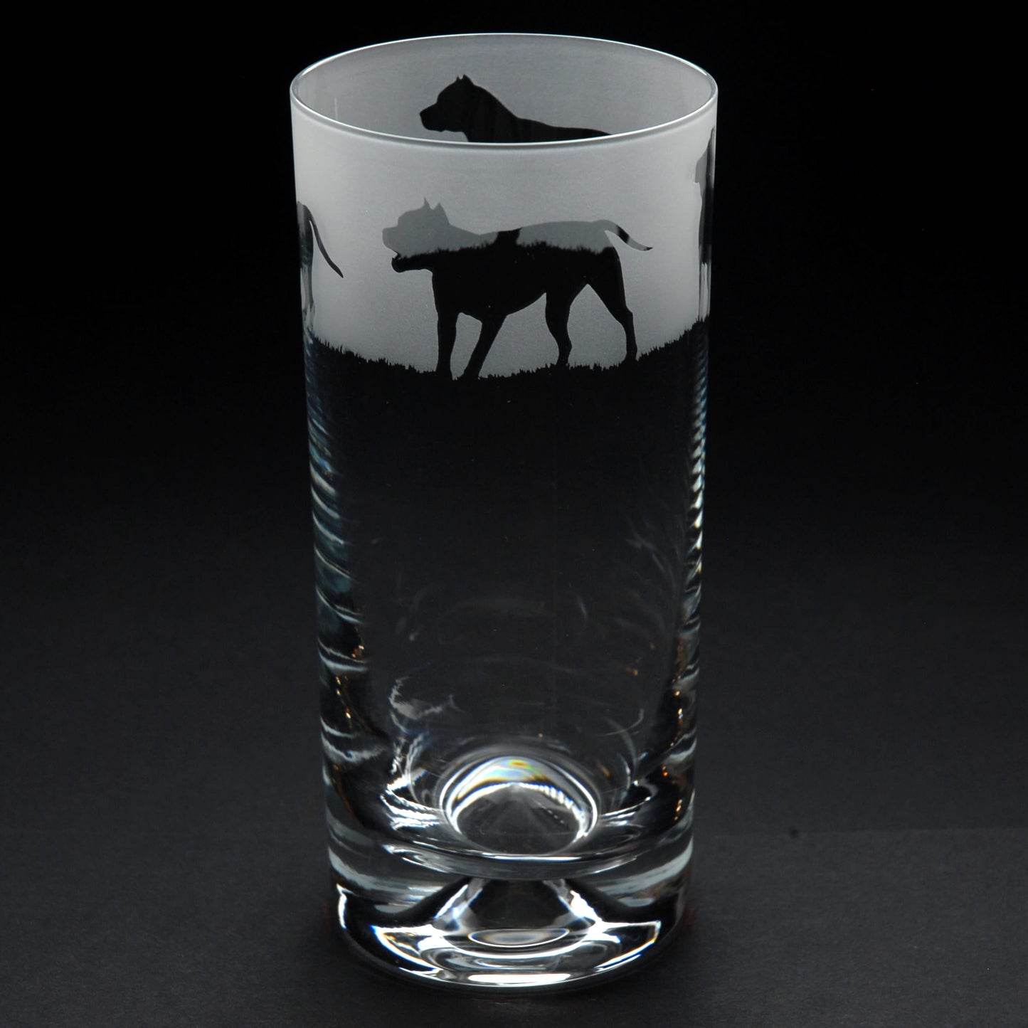 Pitbull Dog Highball Glass - Hand Etched/Engraved Gift