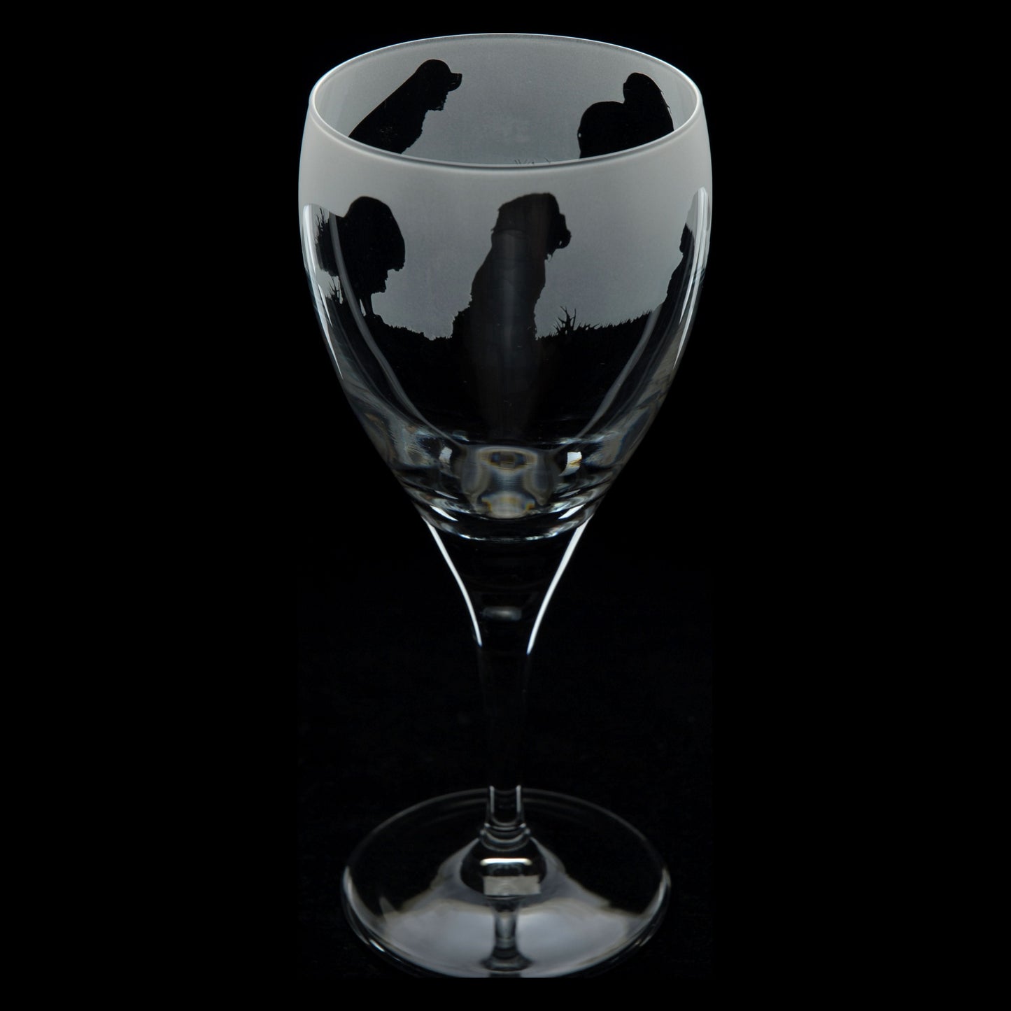 Chihuahua Dog Crystal Wine Glass - Hand Etched/Engraved Gift