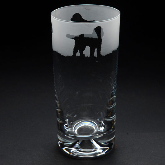 Cockapoo Dog Highball Glass - Hand Etched/Engraved Gift