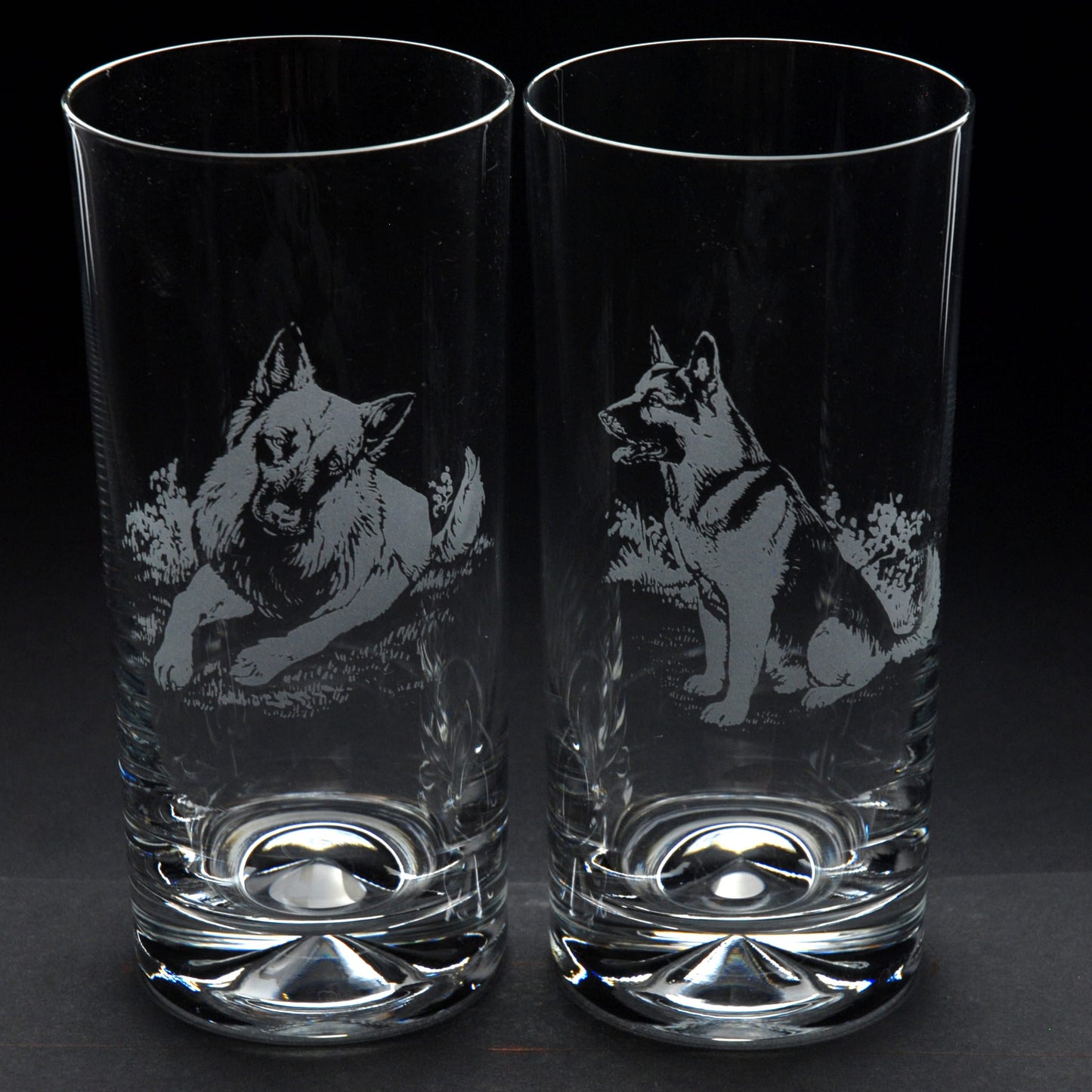 German Shepherd Dog Highball Glass - Hand Etched/Engraved Gift