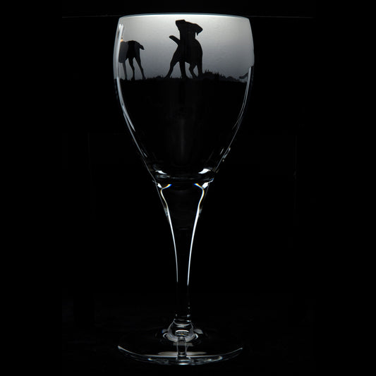 Jack Russell Dog Crystal Wine Glass - Hand Etched/Engraved Gift