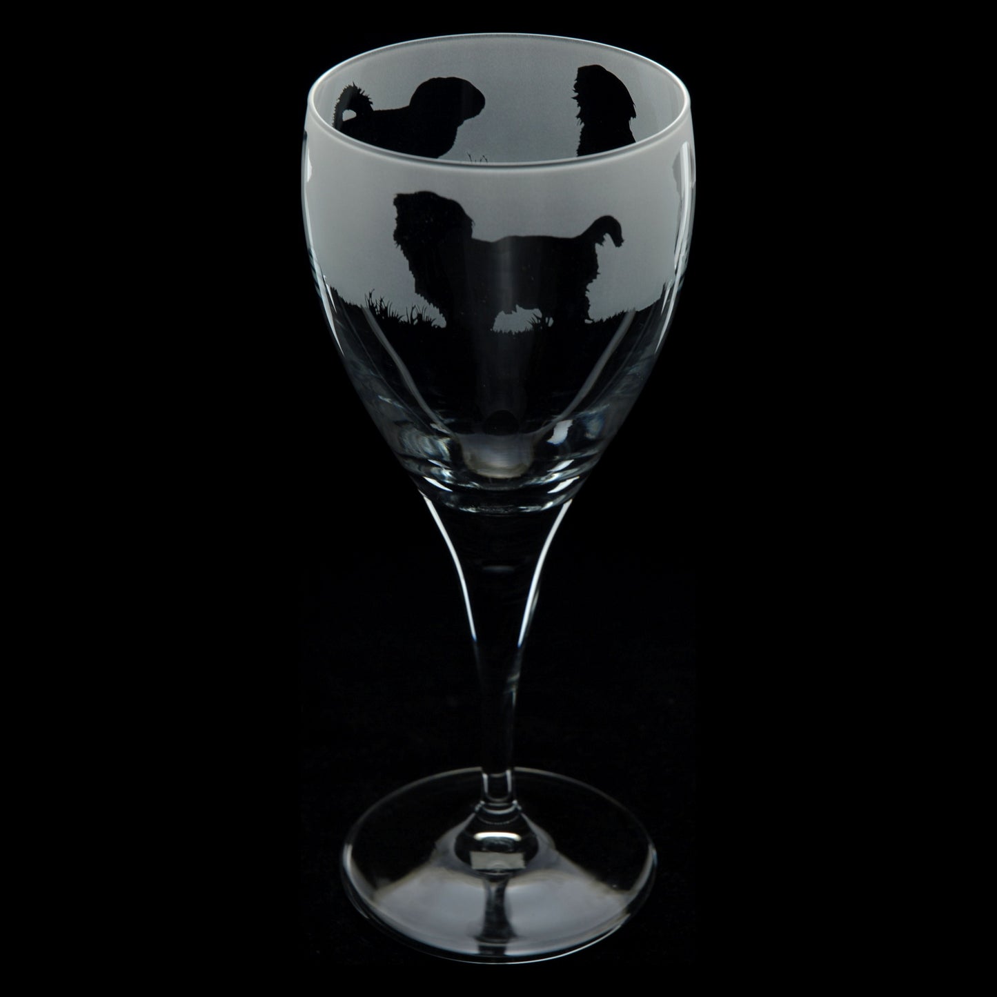 Shih Tzu Dog Crystal Wine Glass - Hand Etched/Engraved Gift