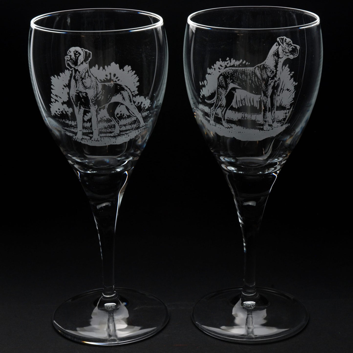 Great Dane Dog Crystal Wine Glass - Hand Etched/Engraved Gift