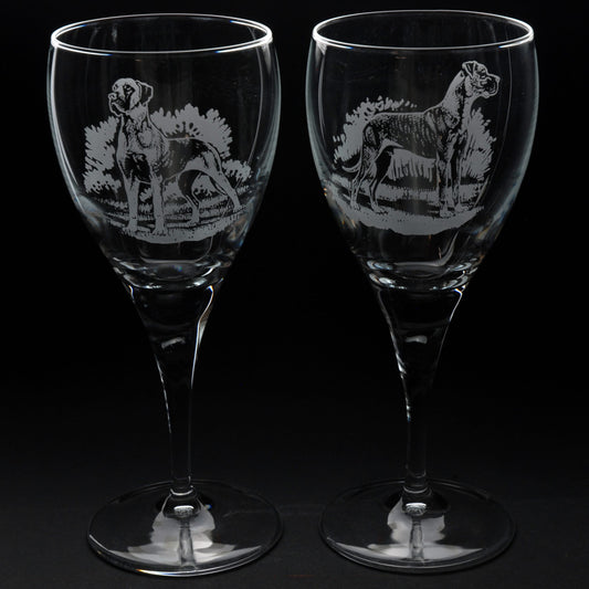 Great Dane Dog Crystal Wine Glass - Hand Etched/Engraved Gift