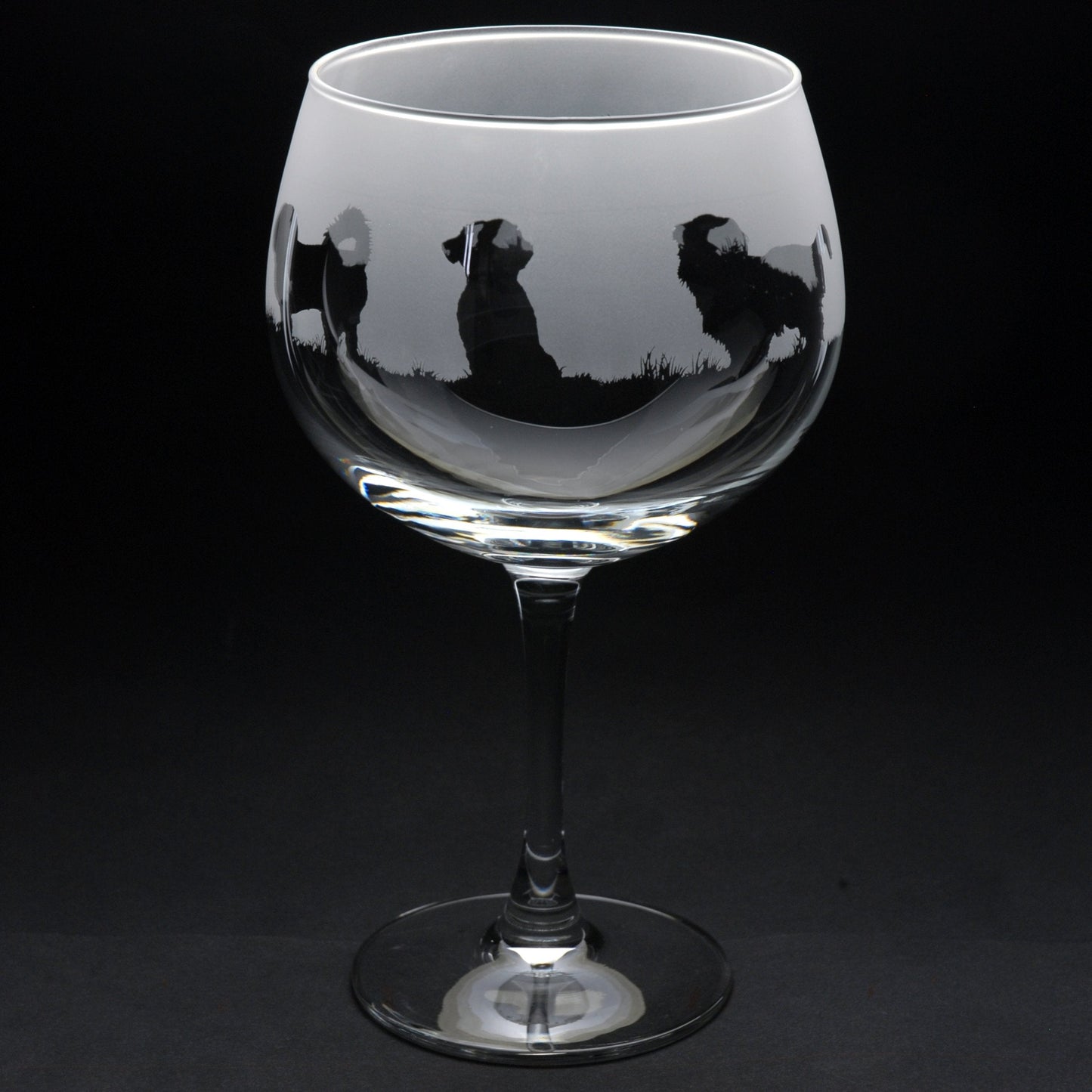 Shih Tzu Dog Gin Cocktail Glass - Hand Etched/Engraved Gift