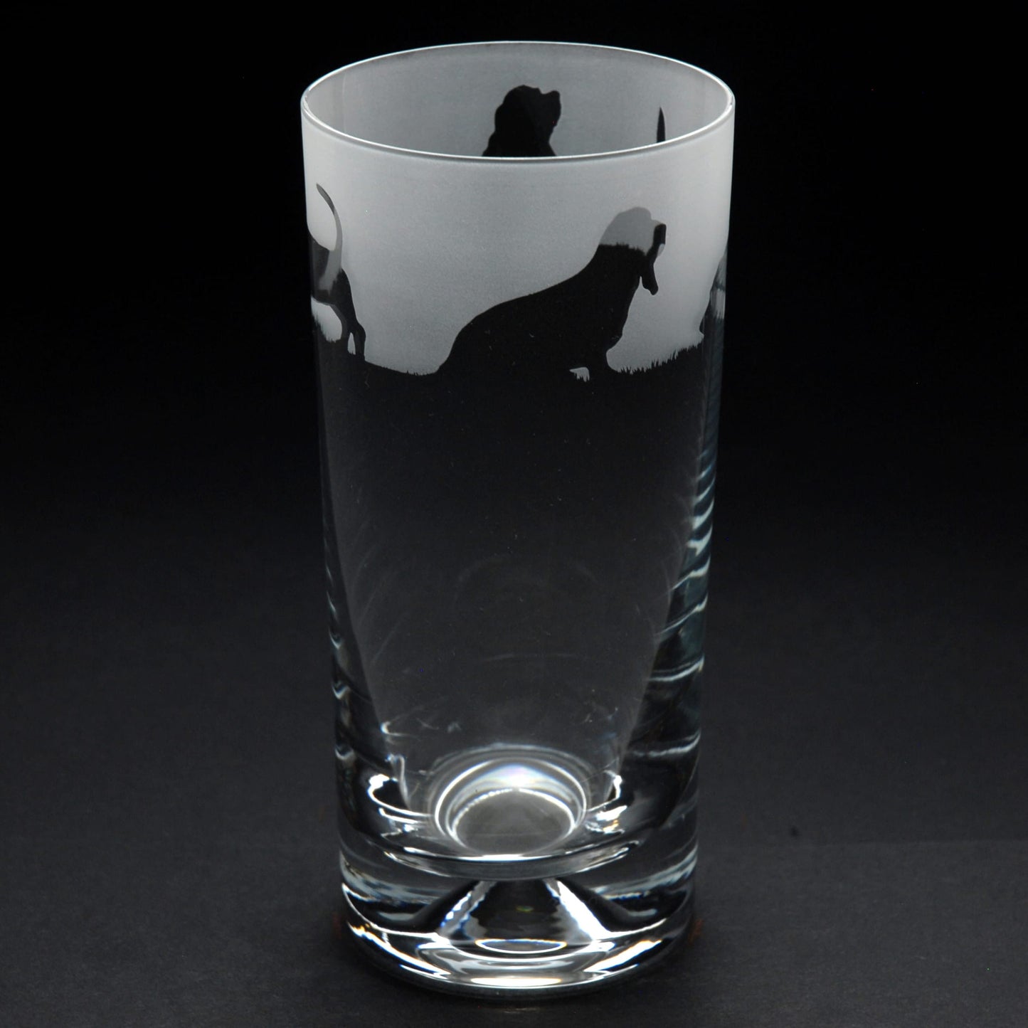 Basset Hound Dog Highball Glass - Hand Etched/Engraved Gift