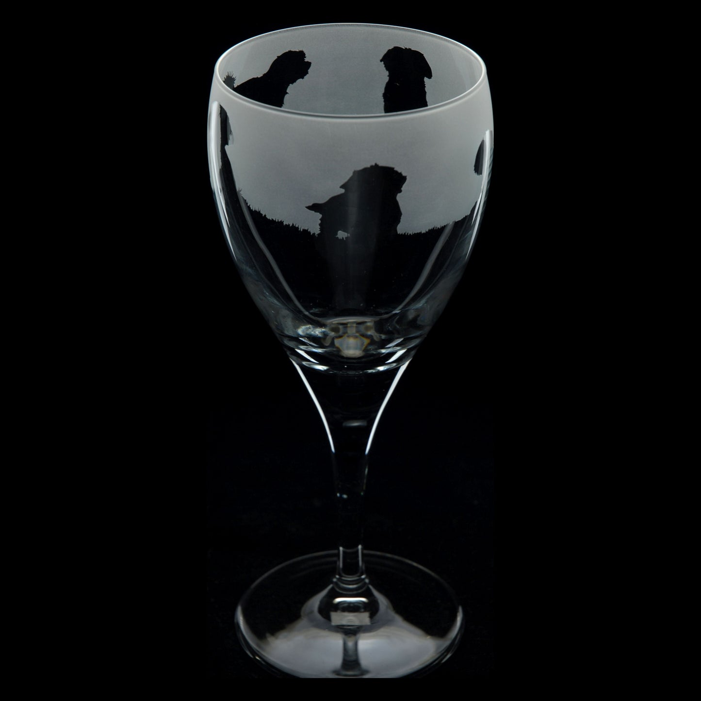 Maltese Dog Crystal Wine Glass - Hand Etched/Engraved Gift