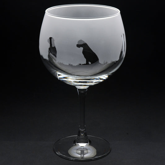 Boxer Dog Gin Cocktail Glass - Hand Etched/Engraved Gift