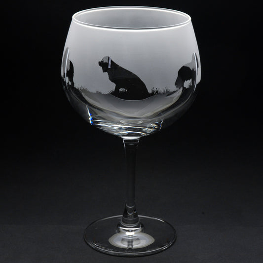 Cavalier King Charles Dog Gin Cocktail Glass - Hand Etched/Engraved Gift
