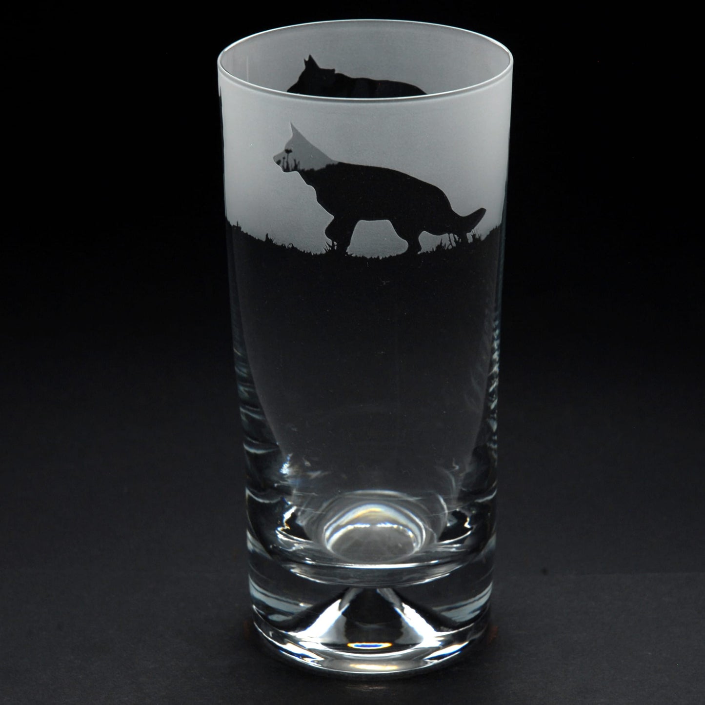 German Shepherd Dog Highball Glass - Hand Etched/Engraved Gift