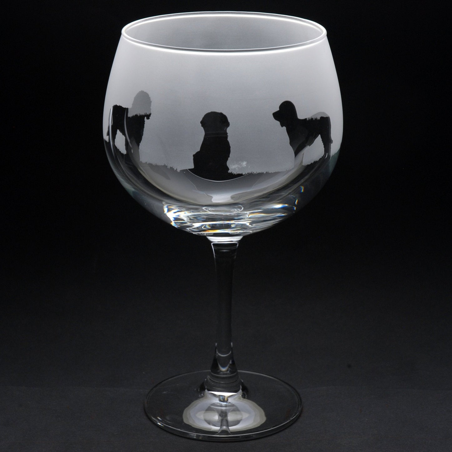 Labradoodle Dog Gin Cocktail Glass - Hand Etched/Engraved Gift