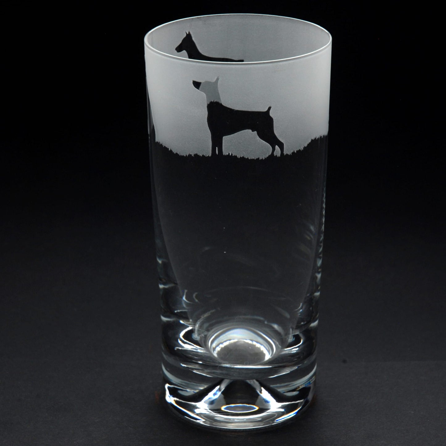 Dobermann Dog Highball Glass - Hand Etched/Engraved Gift