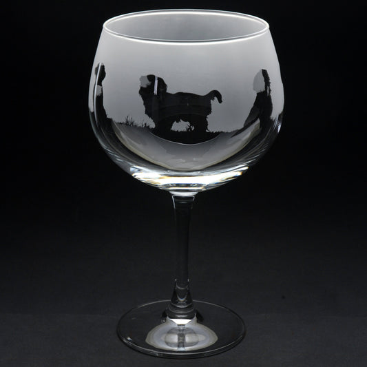 Shih Tzu Dog Gin Cocktail Glass - Hand Etched/Engraved Gift
